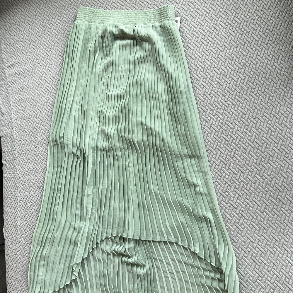 Zara Hi Low Skirt in Soft Aqua